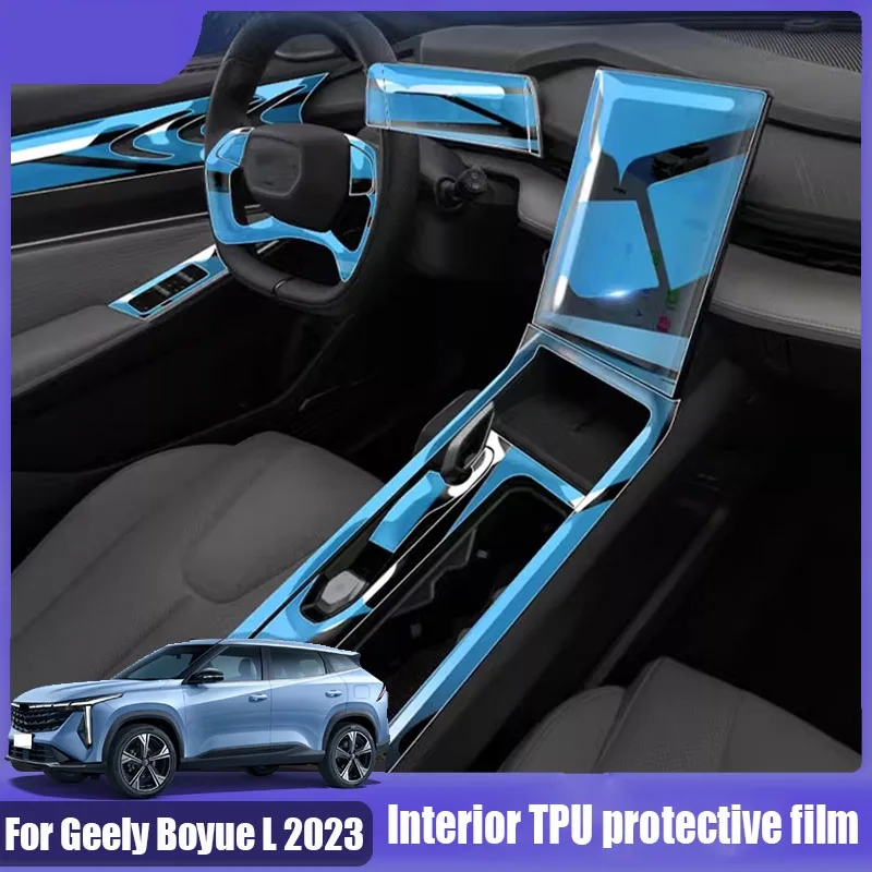 

Полный комплект защитной пленки из ТПУ для интерьера, пленка с центральным контролем, Защитная пленка для экрана Geely Boyue L 2023
