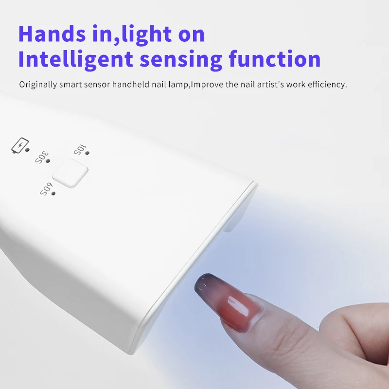 1PC ミニ紫外線 LED ライト充電式ネイルランプ自動感知硬化ネイル接着剤ハンドヘルドポータブルネイルドライヤーマシン