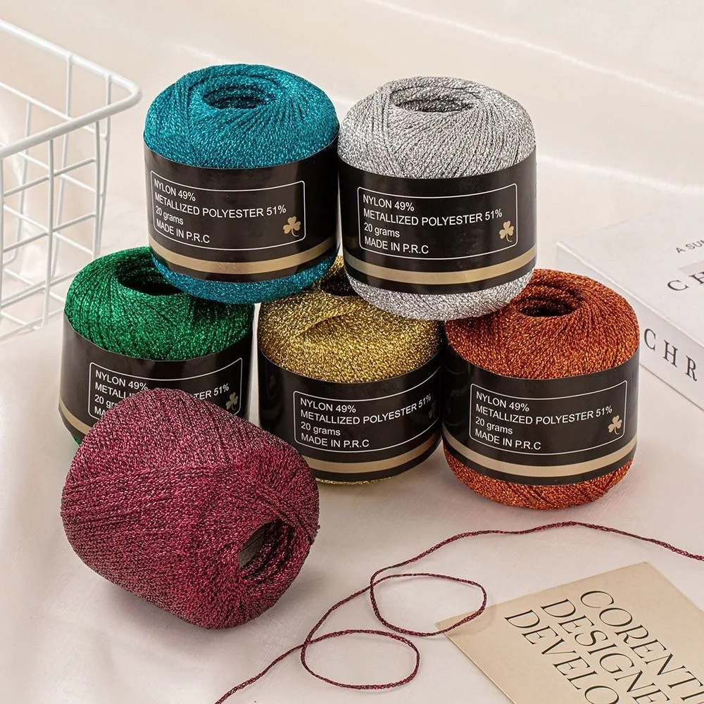 Metallic Color Gold Silver Thread Multicolor Handmade Material Weaving Thread 1mm 120M DIY Craft Supply Round Strand Line