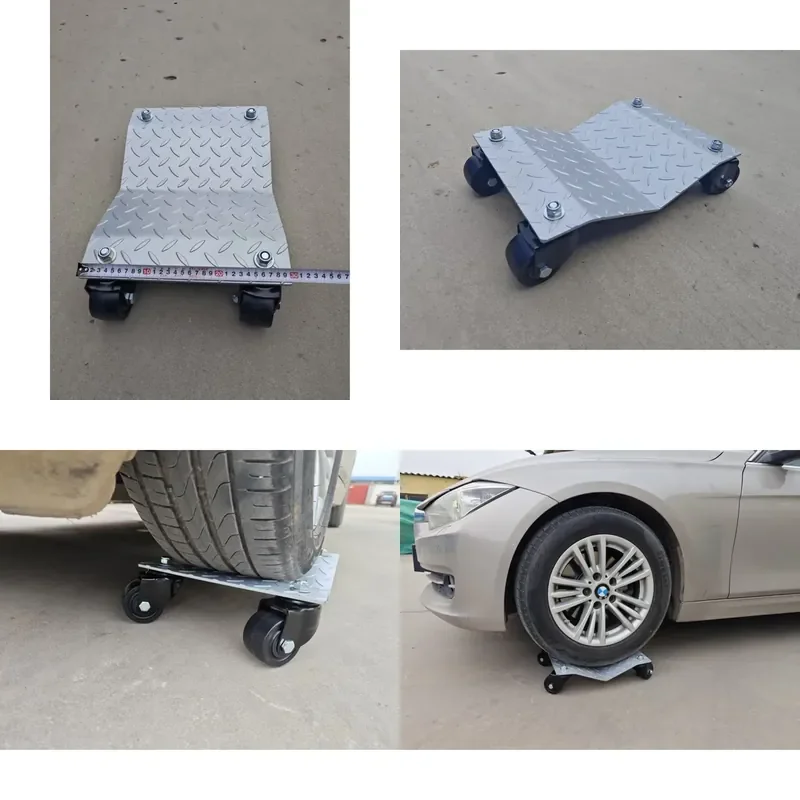 1T Workshop Vehicle Mover Frame Car Maintenance Dolly Heavy Duty Rolling Jack Stand for Garage Repair Displacement Tool