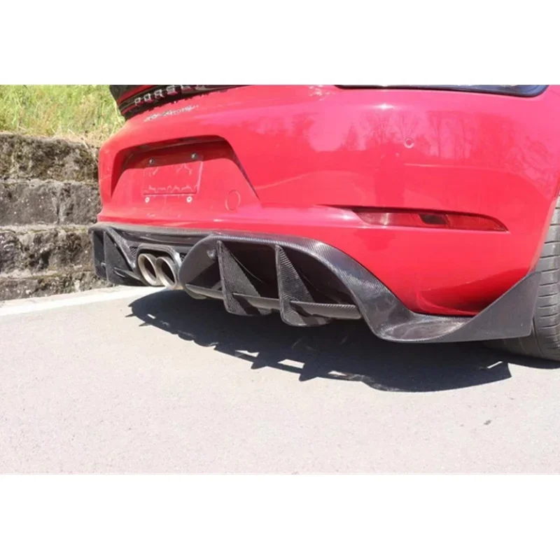 

Suitable for 2016-2019 Porsche Cayman Boxster 718 981 modified body kit PD style carbon fiber rear diffuser rear bumper lip