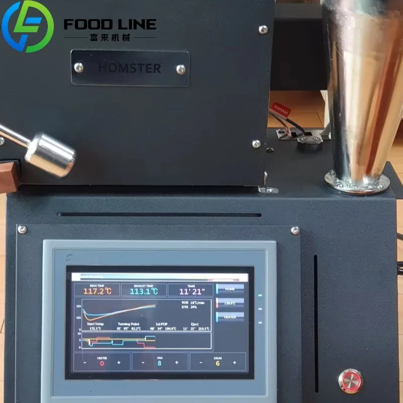 محمصة قهوة شديدة التحمل 1 كجم، محمصة حبوب متعددة الوظائف مع عملية يدوية للشركات الصغيرة