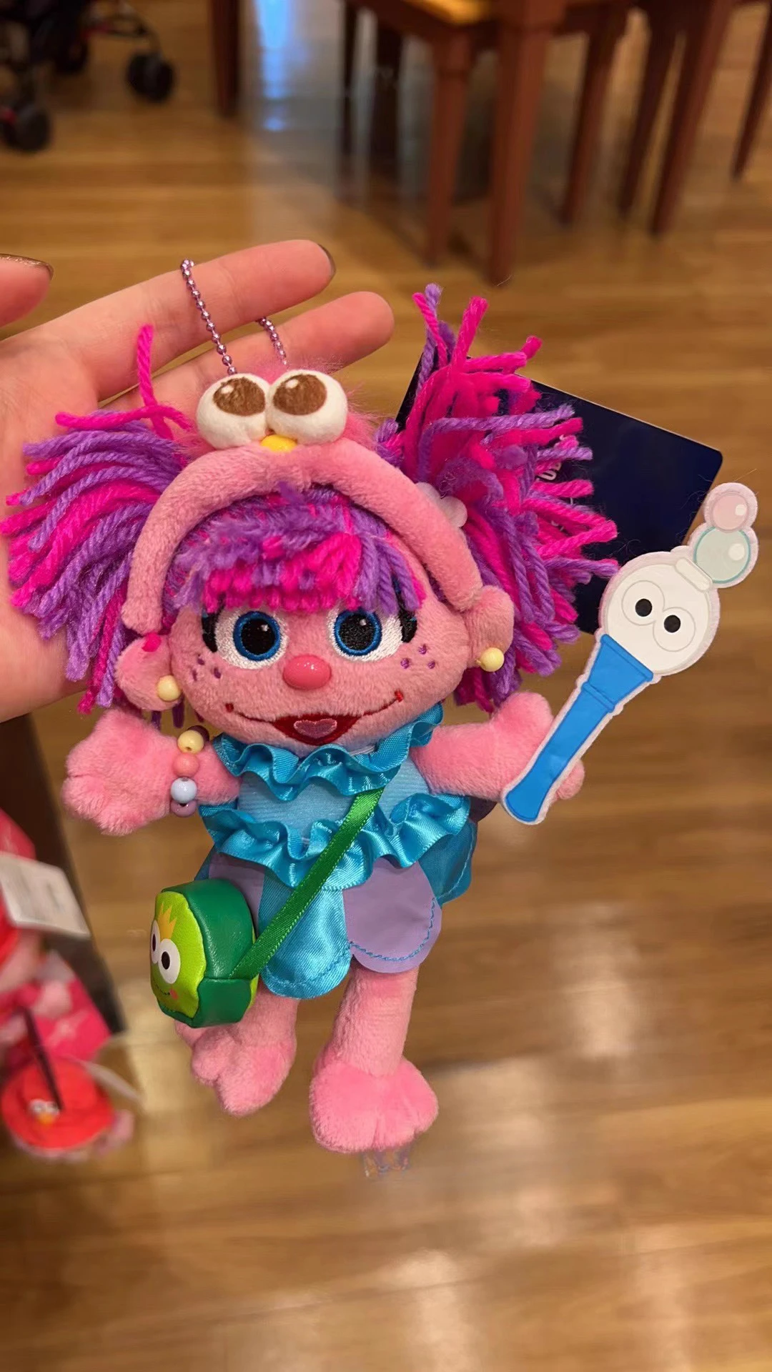 Japanse originele Usj Sesam Abby klein meisje kikker rugzak stijl tas hanger knuffel sleutelhanger vriendin cadeau