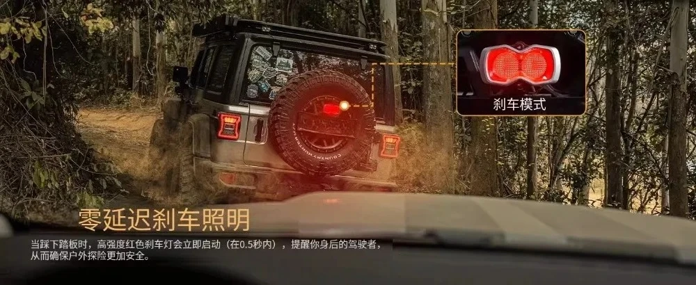 For Tank Halo Series SE Edition 4.5Inch Daytime Driving / Reversing / Braking Integrated Light for Jeep Wrangler for Ford Bronco detail image 3