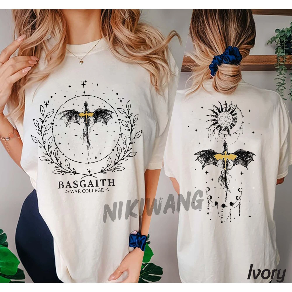 Vintage Basgiath War College T Shirt Fourth Wing Tee, Dragon Rider Sweater Violet Sorrengail Tee Xaden Riorson