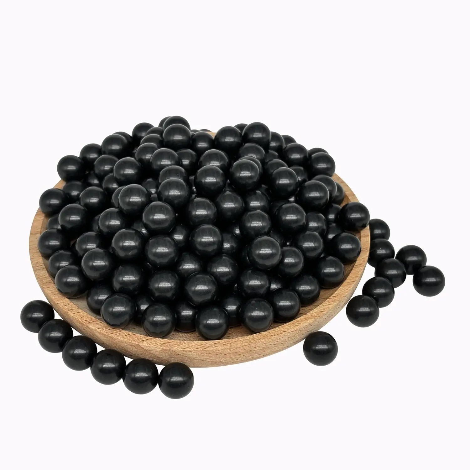 

.43 Cal Reusable Nylon Balls Solid 43 Caliber Paintballs for Target Practice and Home Defense (100 Counts, Black)