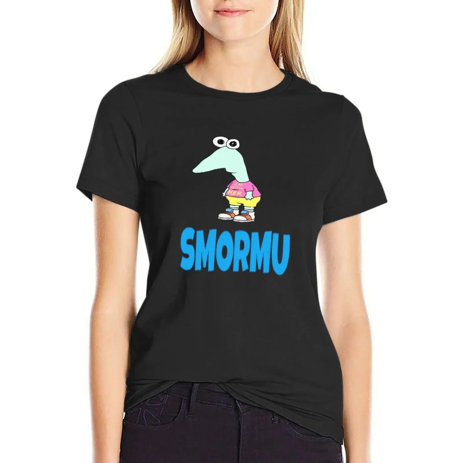 

Smiling Friends Smormu T-Shirt blanks animal print anime clothes t shirt Women