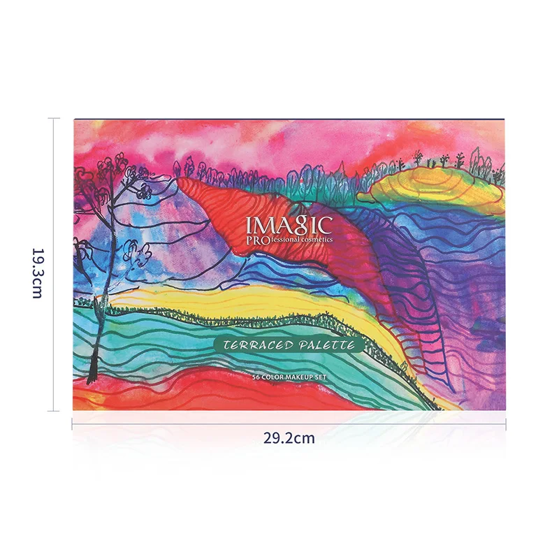 IMAGIC 56 Color Terraced Eyeshadow Pearlescent Matte Polarized European American Eyeshadow Palette Stage Makeup Artist