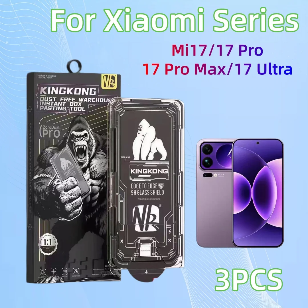 

3PCS For Xiaomi Series Mi 17 Pro MI17 Pro Xiaomi 17 Max Ultra Full-Screen Tempered Glass Screen Protector Gorilla Dust-Free