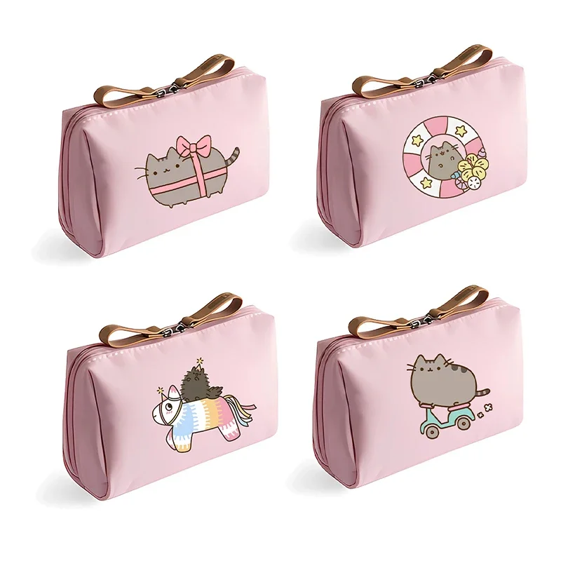 Pusheens Cosmetic Case Girl Childern\'s Anime Cartoon Printing borsa per il trucco femminile per adolescenti donna Office Student Coin Kid Cute Gift