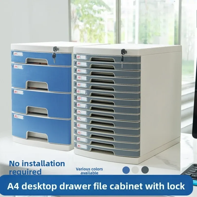 Multi Layer Office Cabinet Office Cabinet Filing Cabinet Storage Cabinet Lockable Plastic Desktop File Cabinet A4 Drawer Storage