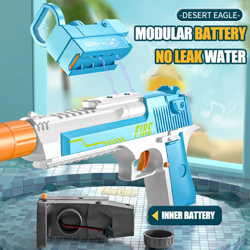 Automatic Water Battle Gun Electric Squirt Rifle Pool Toys for Kids Watergun Child Pistol Summer Water Weapon Games for Children