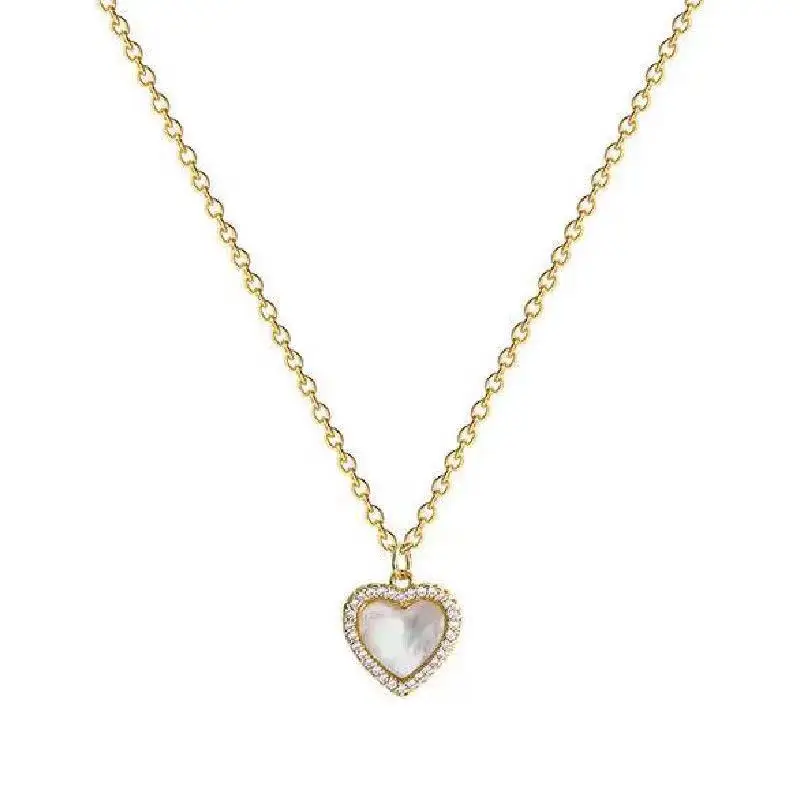 

Wedding Fashion Lady Heart Crystal Pendant Necklace for Women Girls 2022 New Trendy Woman Jewelry engagement Gifts Lovers