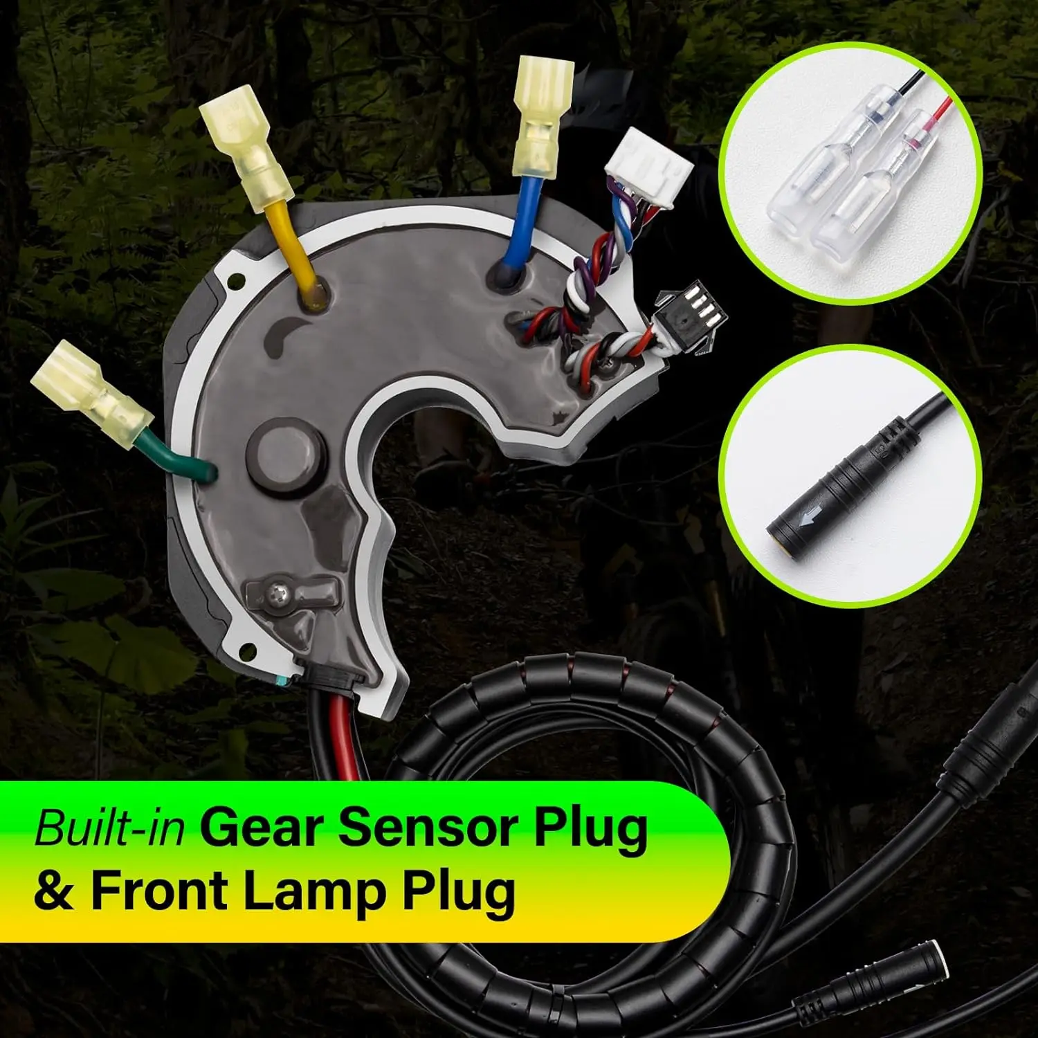 BAFANG BBSHD Controller for 48V 1000W Mid Drive Motor with Front Lamp Connector and Gear Shift Sensor Connector