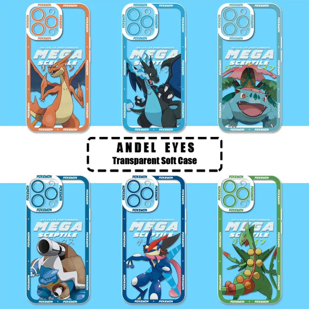 Japan Amime Pokemon Pocket Mewtwo Phone Case For Redmi 14C 13C 13 12 12C 10 10C 9 9C A3 A2Plus A1 K60 K40 Pro Transparent Cover