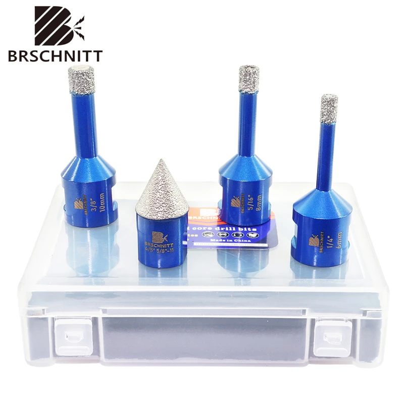 Imagem -03 - Brschnitt-diamond Drills Core Bits Grupo Chanfrar Porcelanato Granito da Coroa 11 Thread mm mm 10 mm 20 mm Pcs por Caixa