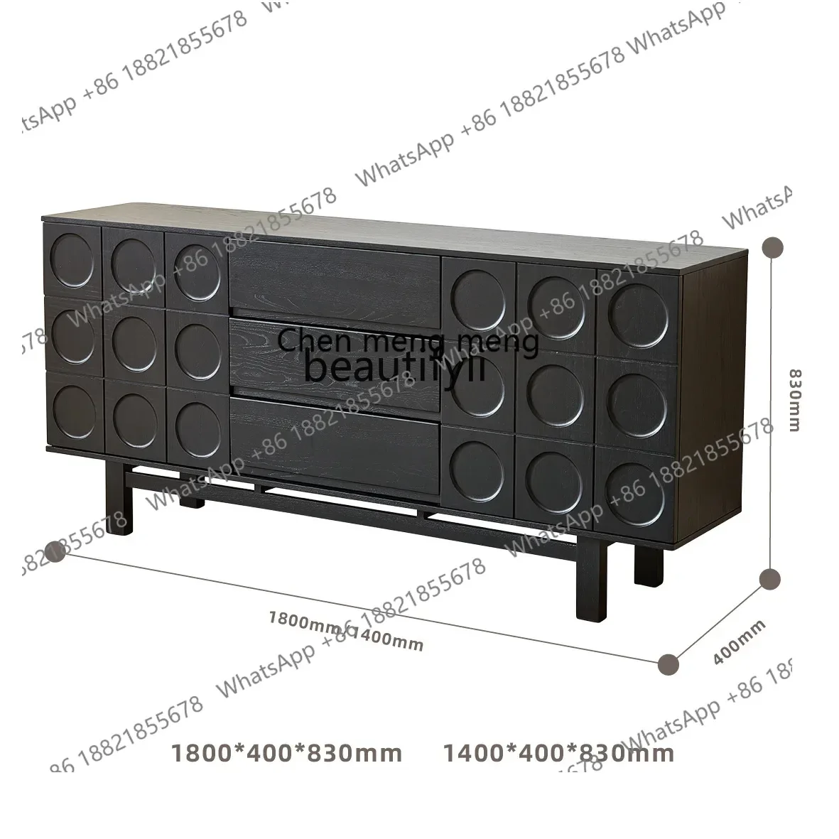 

C89 Ретро обеденная сторона, винный шкаф для чая в гостиной, шкафчик для хранения встроенный у стены