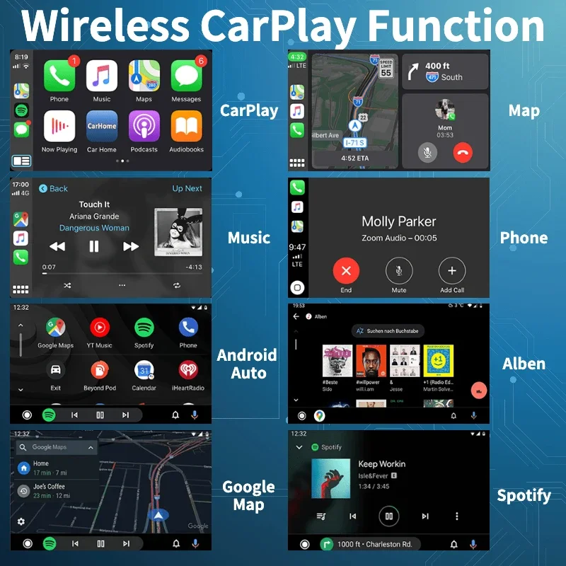 RMAUTO-Apple CarPlay Sans Fil pour Lexus NX NX200 NX300 2014-2019, Android Auto, Mirrorexhaus, AirPlay, Prise en Charge des Paupières, Image