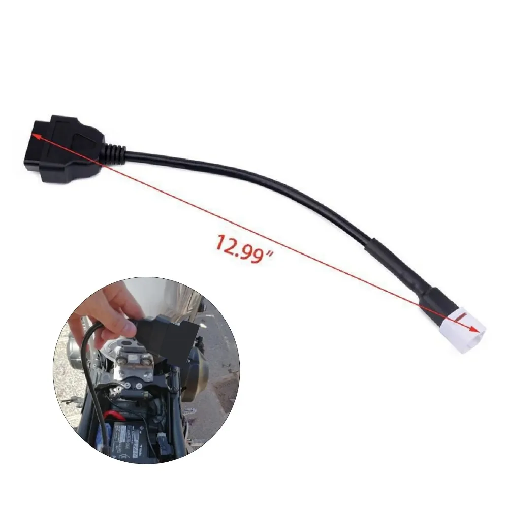 1 Pc Black 4 Pin To OBD2 Fault Code Reader Motorcycle Scanner Diagnostic Cable Tool For Yamaha MT10 FZ10 MT09 XSR MT07 R1 2016+