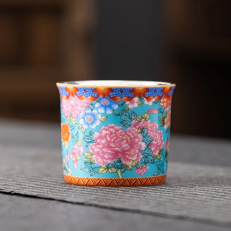 

Silver-Plated Master Ceramic Home Kung Fu Tea Gift Box Japanese Single Cup Set Souvenir
