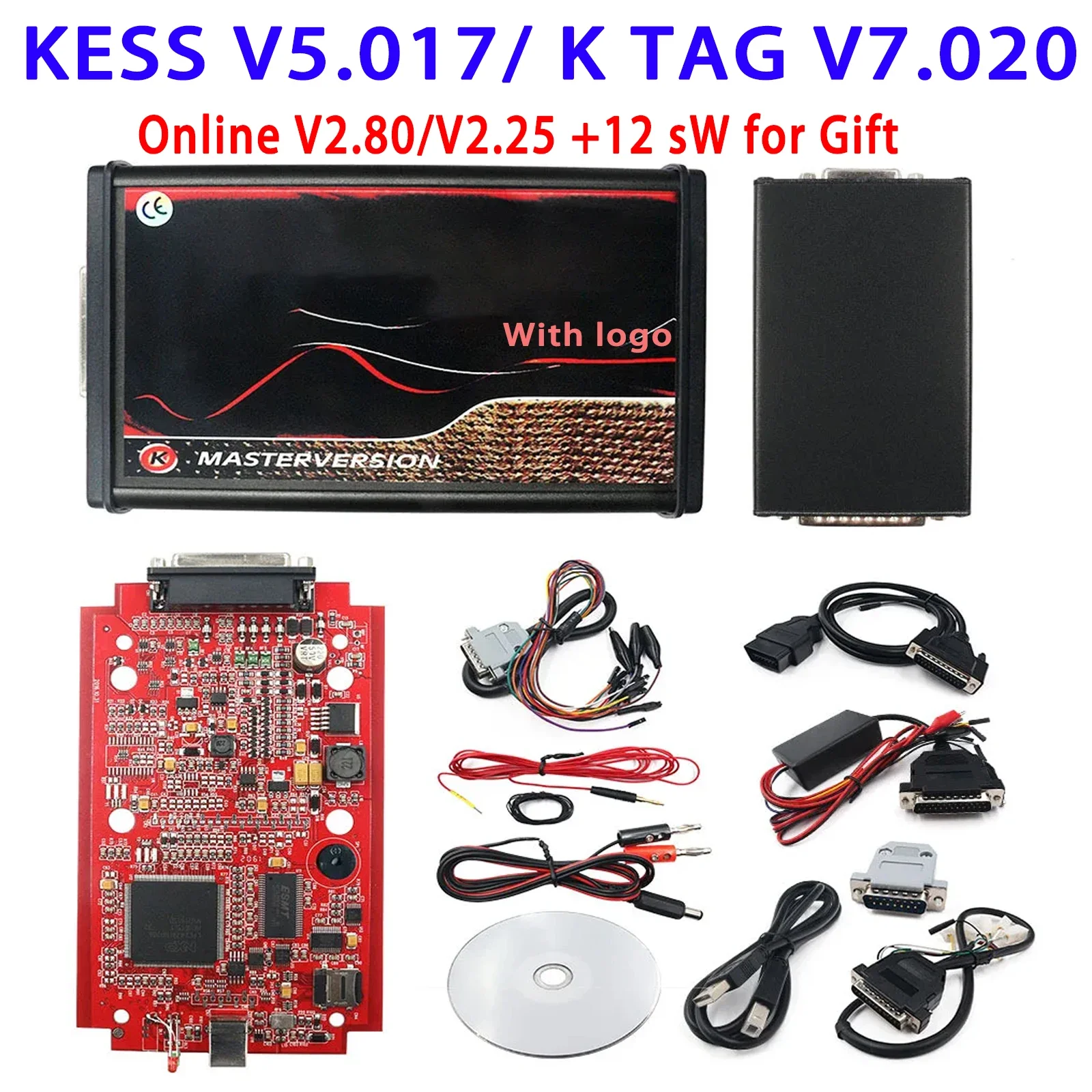 V2.80 KESS Ktag KTAG V7.020 für K-ESS V2.53 V2 SW V2.25 v2.80 Master ECU Chip Tuning Tool für K-TAG 7.020 Funktioniert mit Winlos