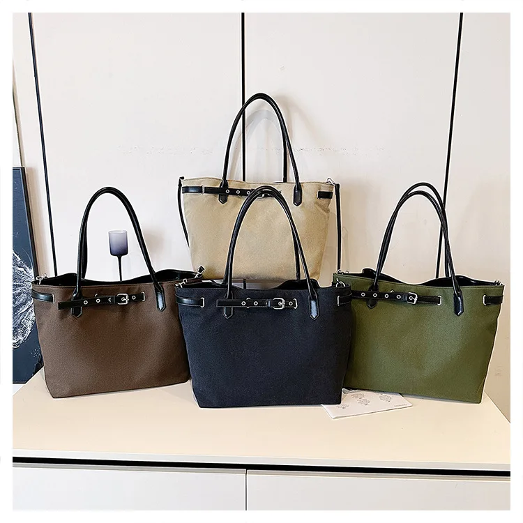 

2025 Spacious Tote Bag, Casual Shoulder Purse for Women, Spring Summer Commuter Crossbody, Minimalist Day to Night Bag