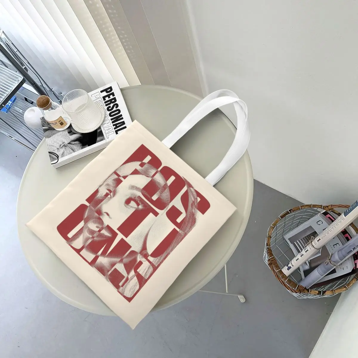 Ariana Grande Positions Rewind Album Eternal Sunshine Shopping Bags Canvas The Tote Bag Reusable for Girls Shoulder Tote Handbag