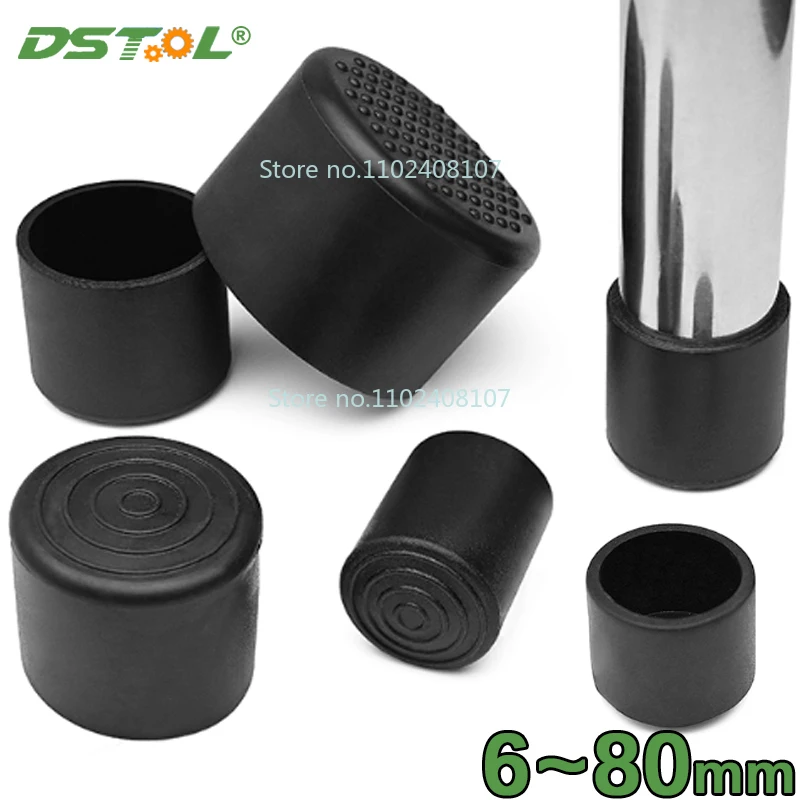 

Черный ПВХ круглый стол и ножка стула, противоскользящий рукав, круглая уплотнительная крышка для трубки, нескользящие защитные накладки для пола, диаметр 6 мм-80 мм