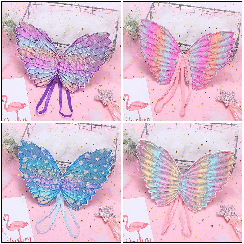 5 szt. Dziecięce Skrzydła Wróżki Metaliczne Skrzydła Motyla Akcesoria do Kostiumów Rekwizyty Cosplay na Imprezy Akcesoria do Kostiumów