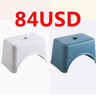 

2024 Household Bathroom Folding Stool Plastic Portable