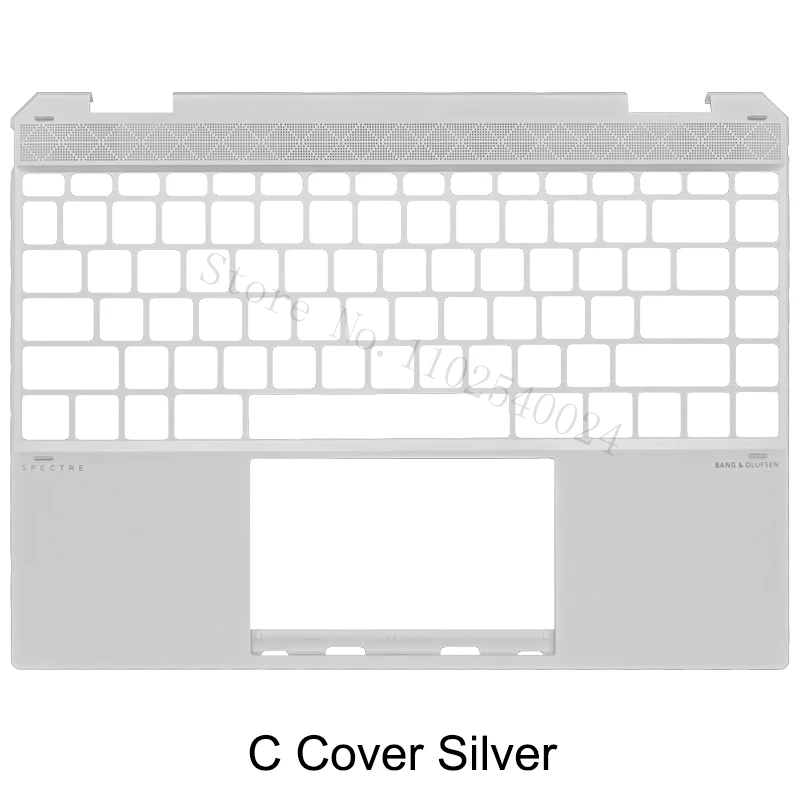Imagem -04 - Tampa Superior do Lcd do Portátil Spectre X360 de hp Série 14-ea Palmrest Estojo Inferior Superior Tampa Traseira Prateado Azul a c Shell d Novo