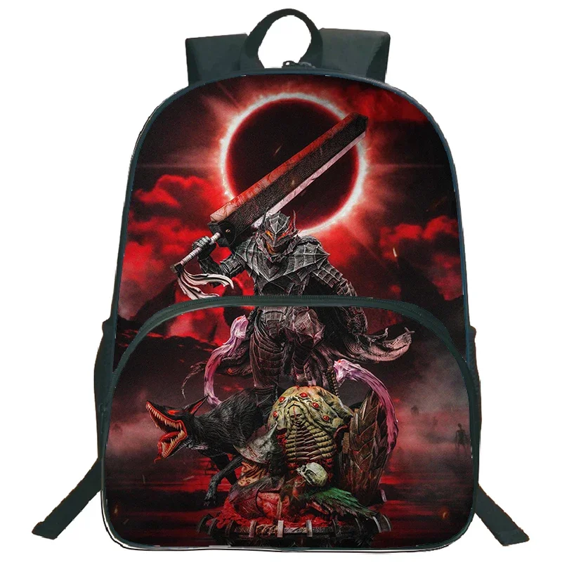 Anime Berserk Backpack Children Casual Daypack Large Capacity Kids BookBag Waterproof School Bags for Boys Girls Mochila Gifts