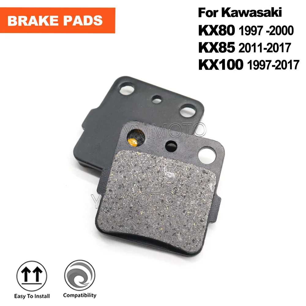 Motorcycle Rear Brake Pads Fit For Kawasaki KX85 KX80 KX100 KX 80 85 100 1997 1998-2017 2016 2015 2014 2013 2012 2011 2010 2009