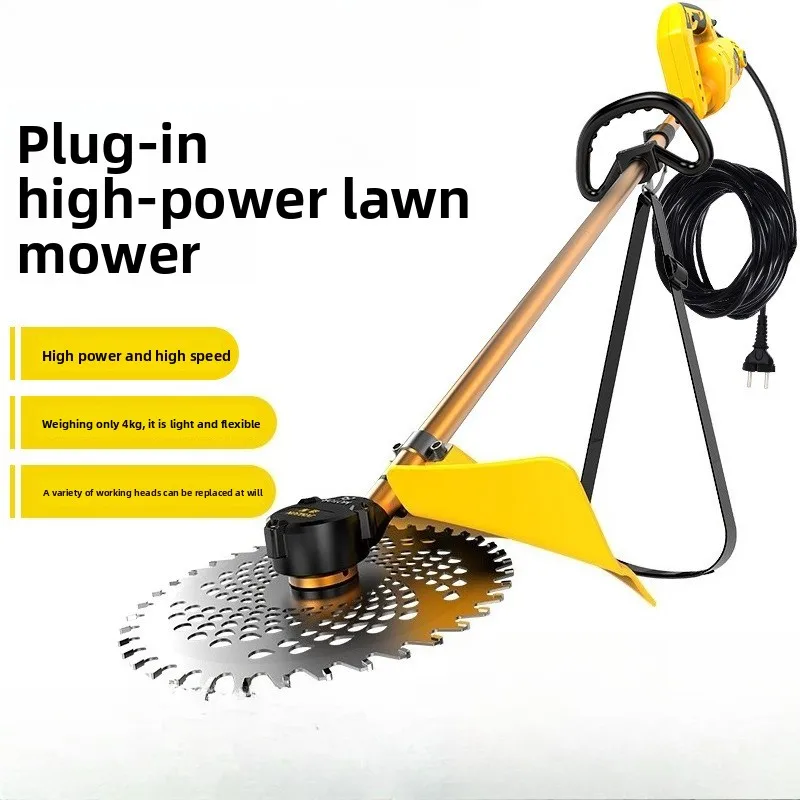 220V High Power Household AC Electric Lawn Mower Plug-in Garden Mower All Copper Motor