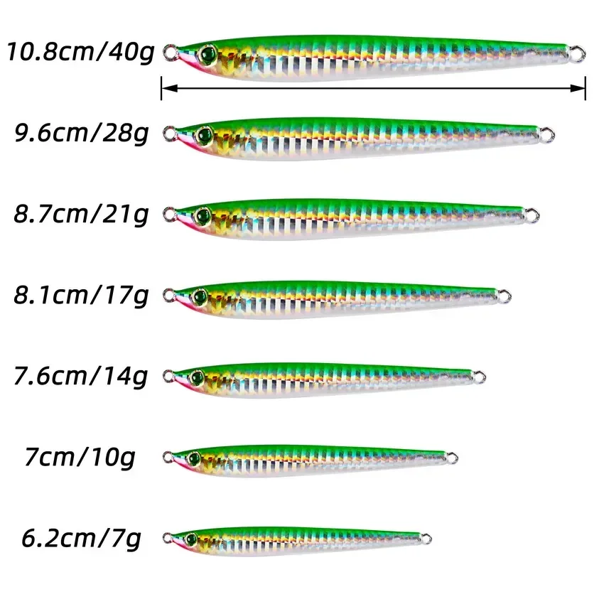 5PCS/lot Metal Jig Fishing Lures 7G 10G 14G Slow Long Cast Jigging Spoon Artificial Shore Fish Bait Sea Bass Fishing