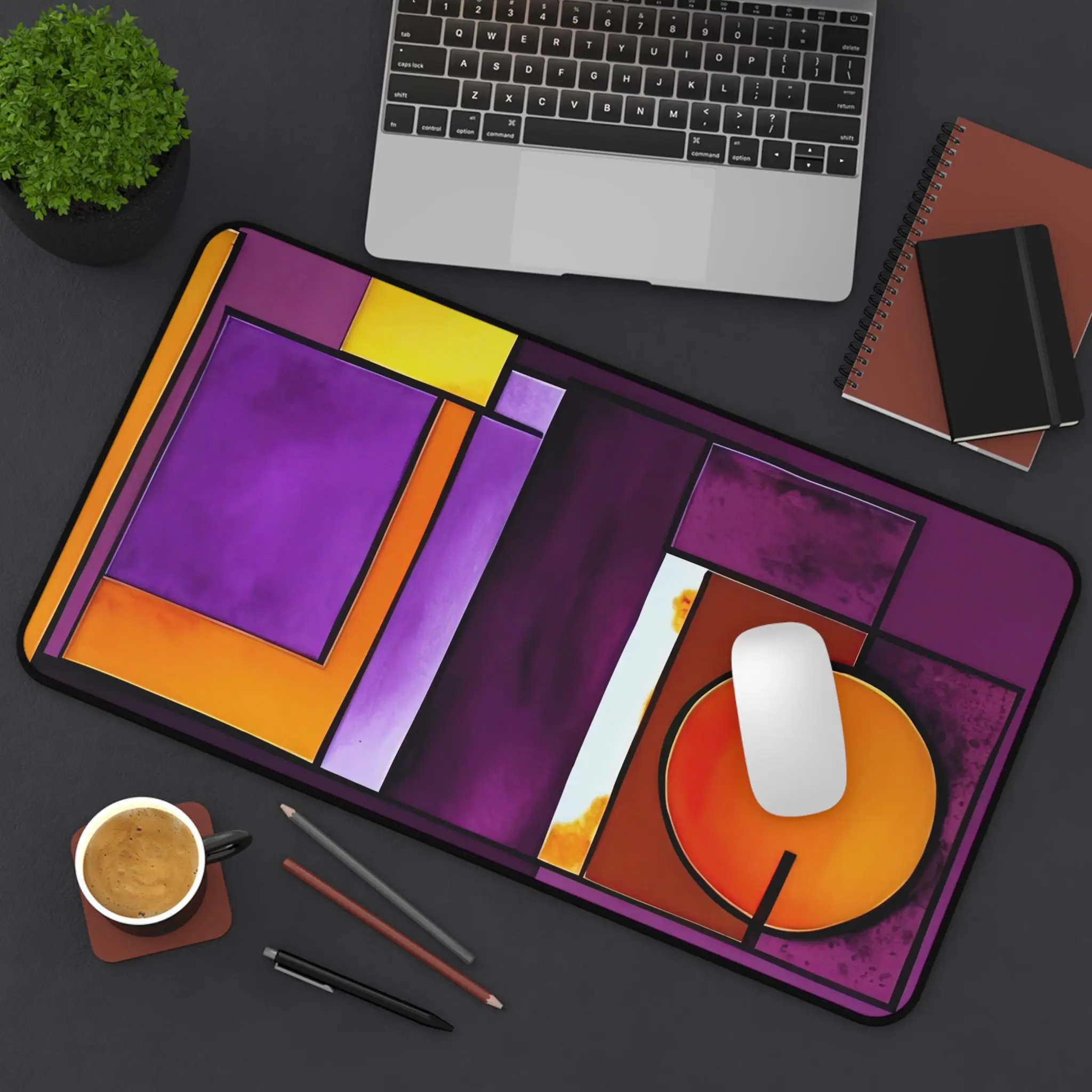 سجادة مكتب حديثة هندسية، ديكور مكتب جمالي فني، هدية متحمس على الطراز البسيط، ديكور سطح المكتب، سجادة ألعاب #2