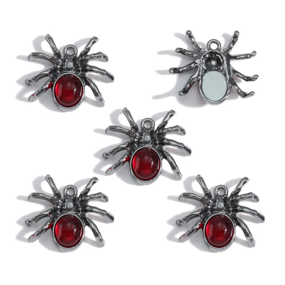 5pcs/Lot Dark Gothic Style Spider Pendant Metal Charms For DIY Necklaces Earrings Keychains Jewelry Making Supplies Components - view 6