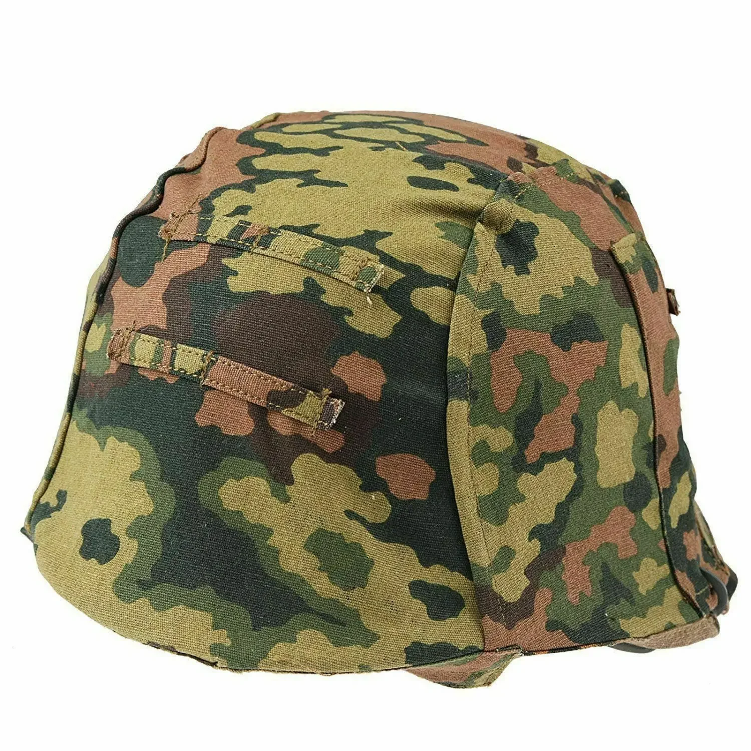 WW2 German M35 Helmet Cover Oak Leaf Reversible Camouflage Helmet Cover Reproduction, Helmet Not Included