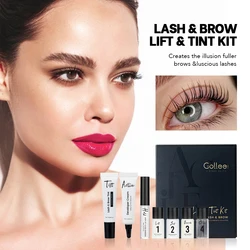 Gollee Eyelashes Perm Kit Lash Curler Treatment Makeup 4-6 Weeks Lasting Professional Eyelash Lifting Set For Lash Curler Perm