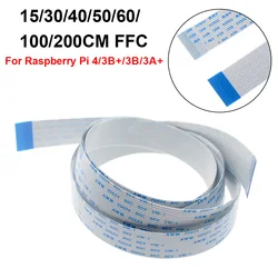 Raspberry Pi Camera Cable 15 Pin Flexible Flat Cable 15 30 40 50 60 CM 1M 2M Ribbon Cable Line for RPI 4B 3B+ 3B 3A+ Camera