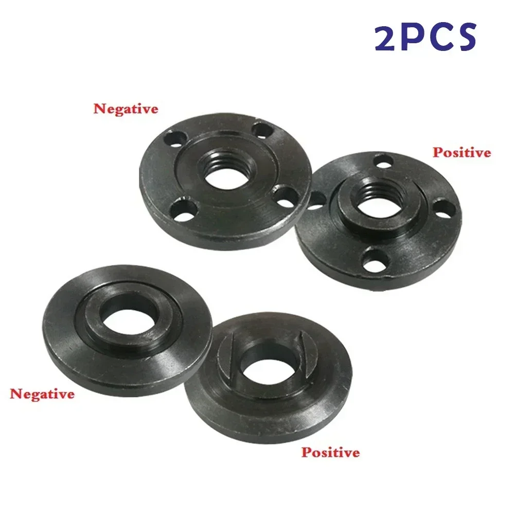 2pcs M16 Thread Angle Grinder Inner Outer Flange Nut Set 16mm Spindle Thread Angle Grinder Assembly Attachment Power Tool