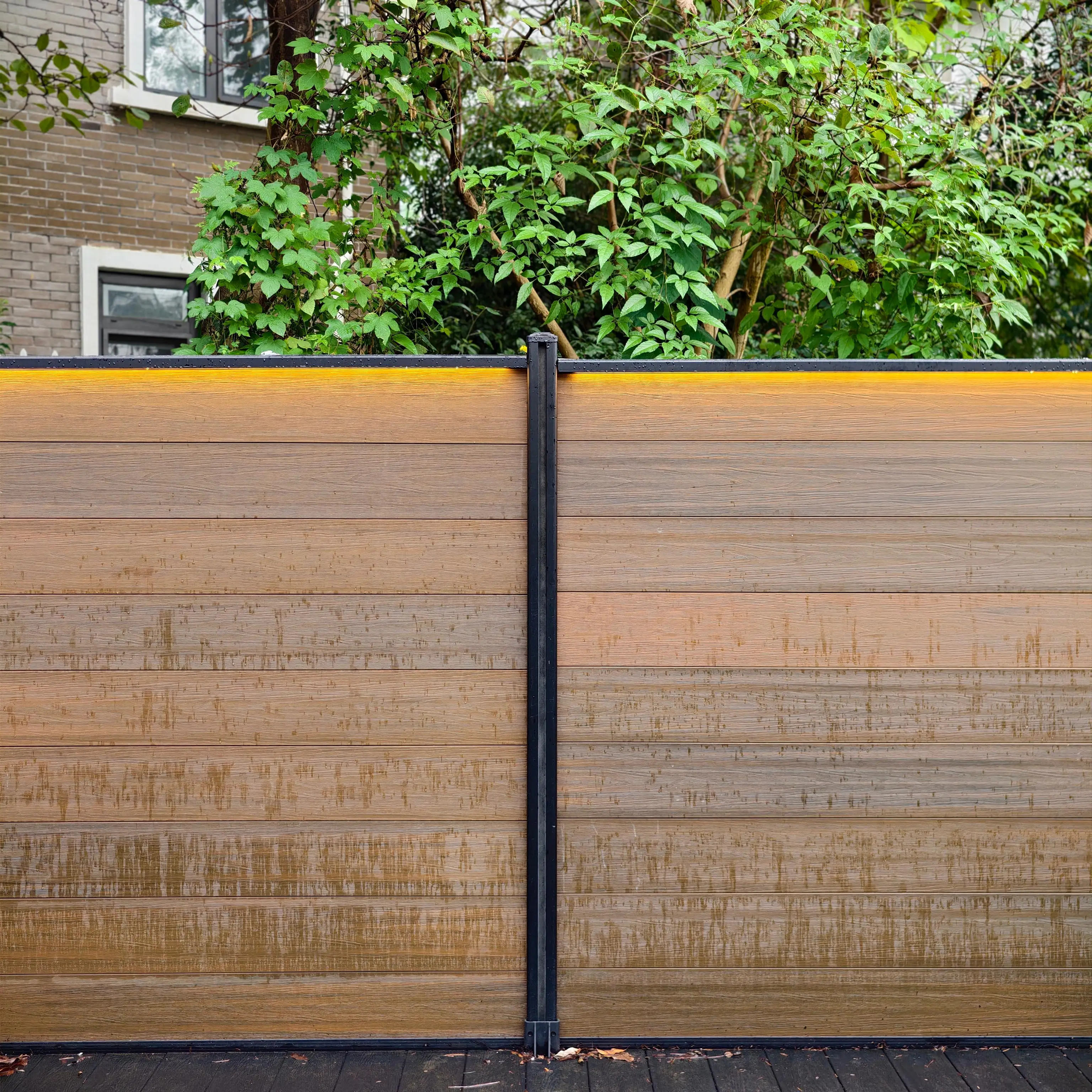 3D embossed privacy fence house driveway home security decoration WPC fence