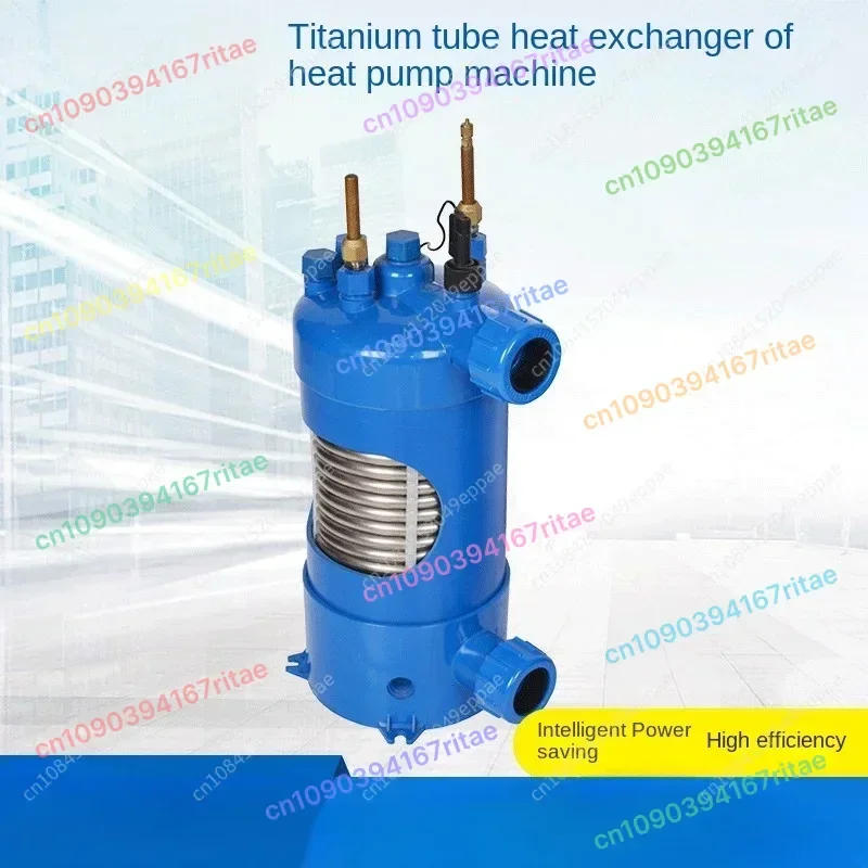 حمام سباحة مضخة الحرارة أنبوب التيتانيوم مبادل حراري 3P 5P 10P العاكس نظام التدفئة الفعال لحمامات السباحة سبا