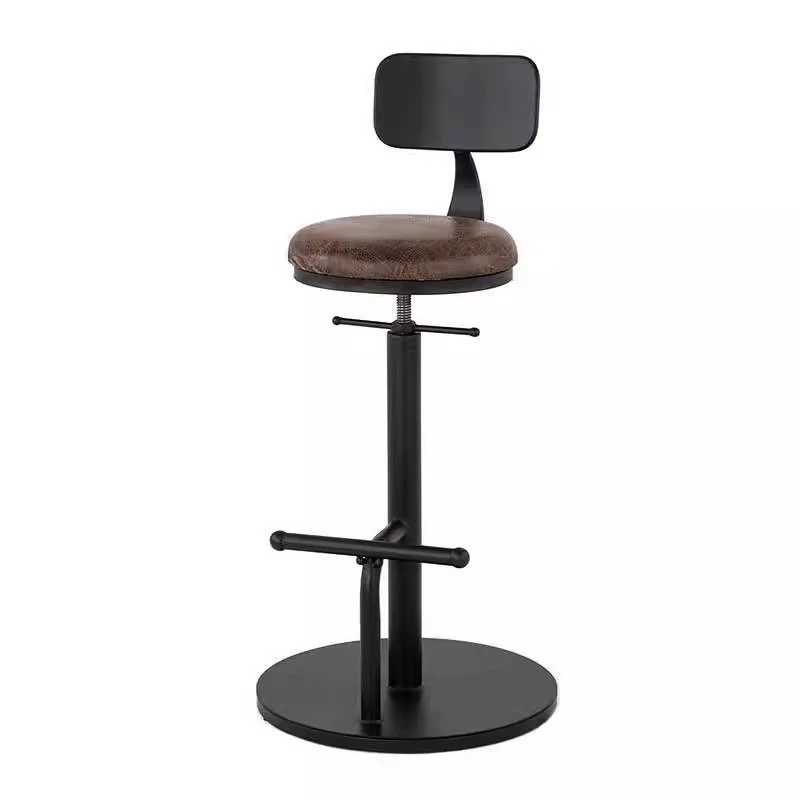 

Wrought iron creative liftable swivel foot bar stool industrial style retro bar chair