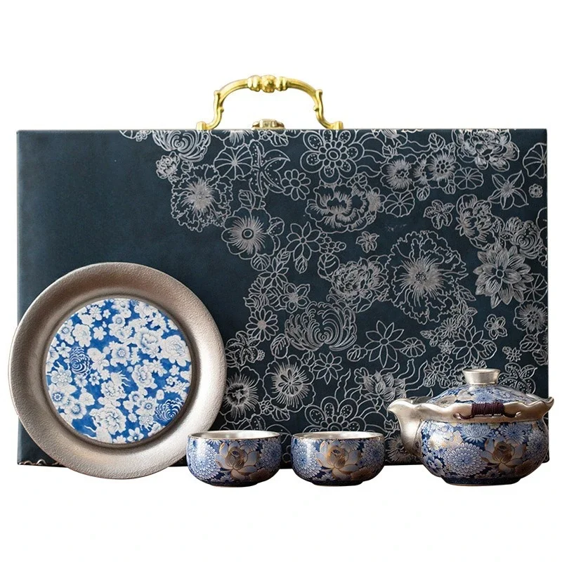 

One teacup, two cups of tea set set, high-end business souvenir for elders and leaders