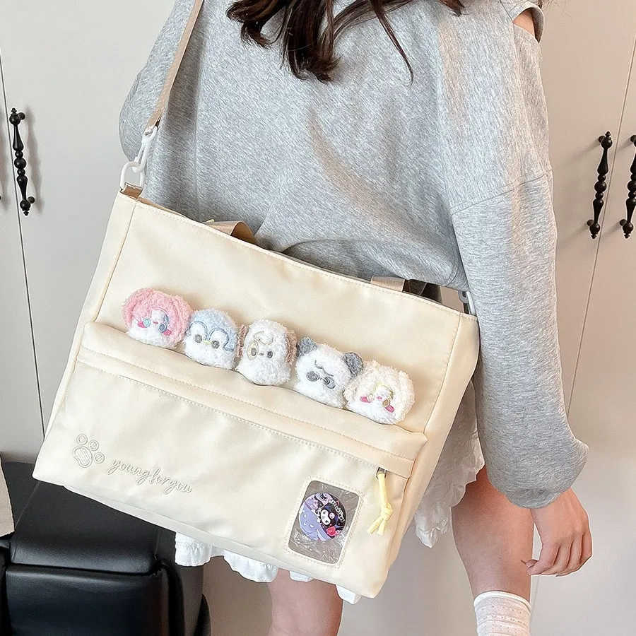 

Richme Casual Women Tote Bags 2025 Cartoon Furry Mini Dolls Bag Female Large Capacity Students Commute Shoulder Bolso Mujer