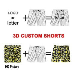 Custom Your Exclusive Summer Casual Breathable Beach 3D Shorts For Mens Designer Clothes Quick-dry Short Pants Cheap Customized