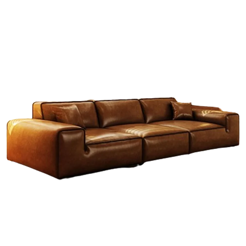 Brown Living Room Sofas Wood Comfortable Style Relax Nordic Lazy Sofa Modern Hotel Designer Divani Da Soggiorno Home Furniture