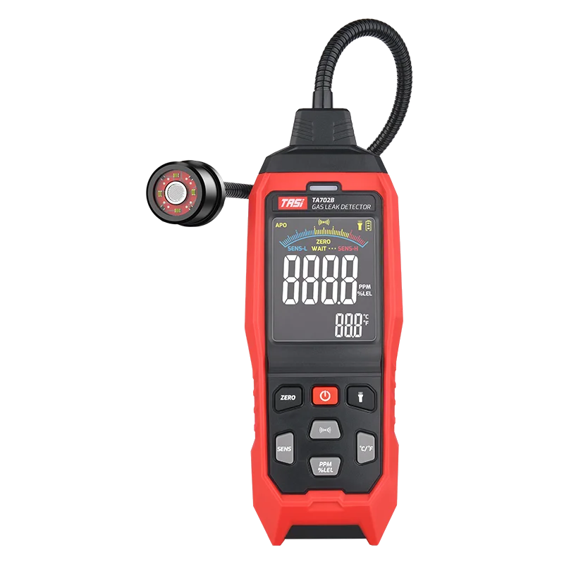 Gas Leak Detector Limit Alarm Ambient Temperature 1000mAH Battery Inside Methane Butane Hydrogen Combustible Gas Tester