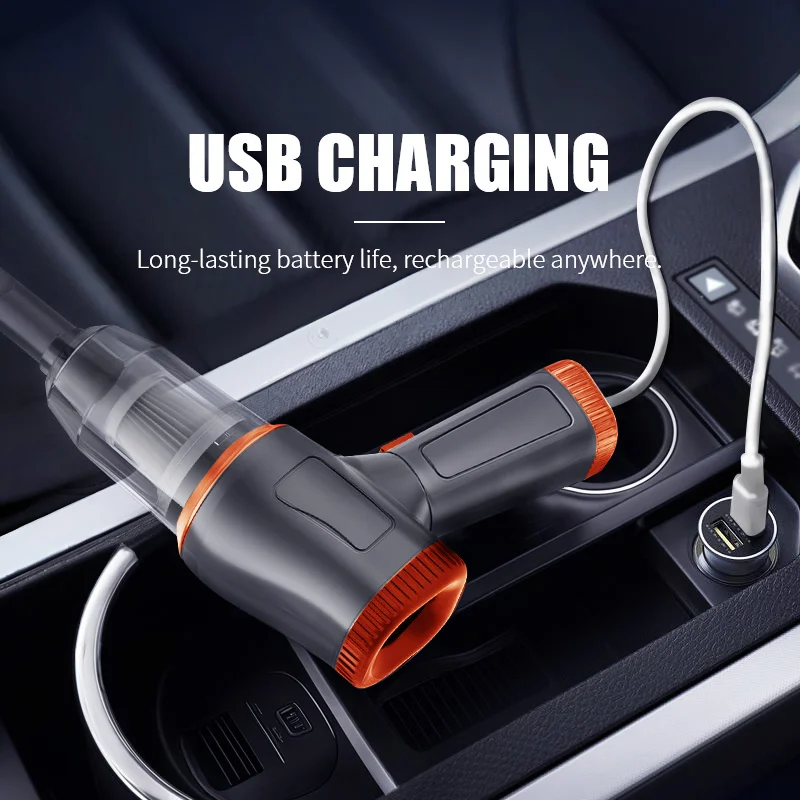 Car Wireless Vacuum Cleaner Strong Suction Handheld Wet Dry Auto Vacuum Home & Car Dual Use Mini Vacuum Cleaner Home Appliance